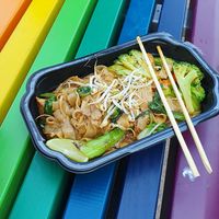 Pad se ew with tofu, to go. at Raan Khao Gaeng in Helsinki