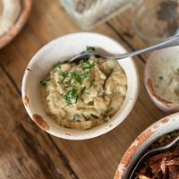 Baba Ghanoush maybe the best I’ve ever had!  at Adamá in Oaxaca