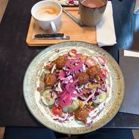 Falafel Toast at Gio cafe in Spa