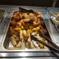 vegan food at buffet at Taj Cuisine of India in Oklahoma City