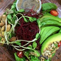 superfoods salad is sooooo good!!! also it is huge!  at VeStation Urban Organic Kitchen in Sherman Oaks