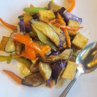 Eggplant Lover with tofu at VeStation Urban Organic Kitchen in Sherman Oaks