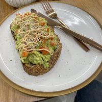 Tostón de palta  at Bloom Cafe in Lima