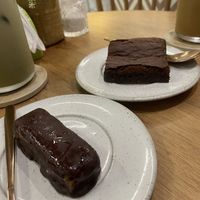 Milkyway and fudge brownie   at Bloom Cafe in Lima