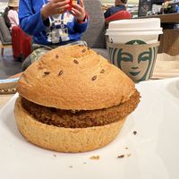 Vegan Croissant Bun and oatmilk cardamom chai   at BLR - Starbucks  in Karnataka