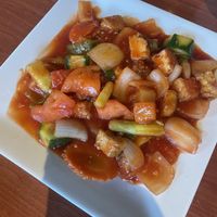Sweet & Sour entree with tofu  at Golden Buddha Thai in Fishkill