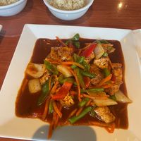 Chili Jam w/brown ricee  at Golden Buddha Thai in Fishkill