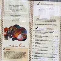 Menu at Vegan Africa in Gouda