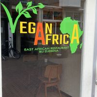 Outside at Vegan Africa in Gouda