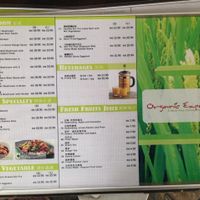 Menu page 1 at Organic Express in Petaling Jaya