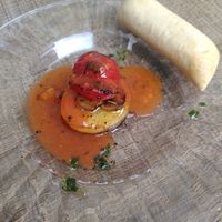 Veganised appetizer on the house served with the drinks at Marktblick Restaurant & Cafe in Wernigerode