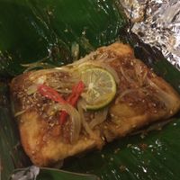 tofu in banana leaf  at Minh Hien in Hoi An