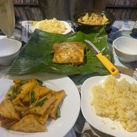 Stuffed tofu in the middle  at Minh Hien in Hoi An