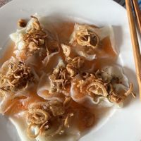 White Rose dish - secret ingredients, but basically a mushroom dumpling   at Minh Hien in Hoi An