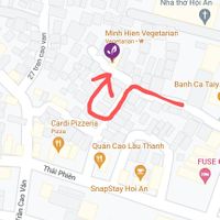 Route to get there at Minh Hien in Hoi An