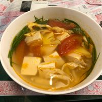 Mushroom Chive, Tomato, Fresh Tofu Soup at Minh Hien in Hoi An