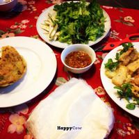 rice paper + lemongrass tofu at Minh Hien in Hoi An