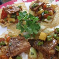 Crispy Won Ton with seitan - my favourite dish, it was so tasty at Minh Hien in Hoi An
