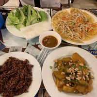 Crispy pancake and pumpkin  at Minh Hien in Hoi An
