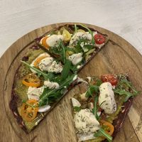 Raw vegan pizza with dehydrated crust 😍 #Veganuary at UMMY - უმმი in Tbilisi