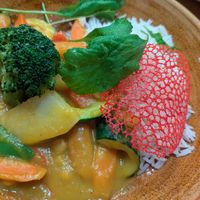 Vegetable curry at Hotel Stegerbräu in Radstadt