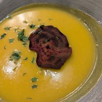 Pumpkin soup at Hotel Stegerbräu in Radstadt