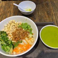 Thunder tea  at Lotus Vegetarian Kitchen 素悟 - VivoCity in Central Singapore