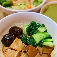Handmade Noodles with Braised Mushrooms at Lotus Vegetarian Kitchen 素悟 - VivoCity in Central Singapore