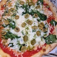 Med pizza at Watch House Cafe in Bridport