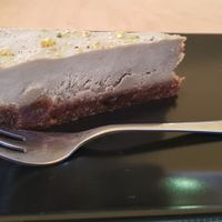 Raw matcha and avocado cake. Delicious! at Mint in Premantura