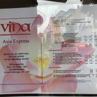 Speisekarte Teil 1 / menu part 1  at Vina Asia Express in Cologne