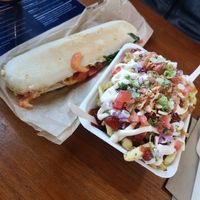 The HFT panini & Loaded Fries at Urban Butterfly in Cambridge