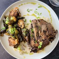Oyster mushroom steak  at Urban Vegan Roots in Queens