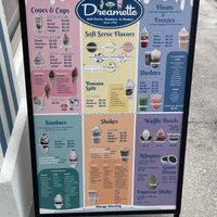 Menu as of 9/1/2023  at San Marco Dreamette in Jacksonville