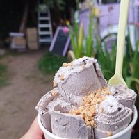 Helado de oreo y avellana, con topping de coco y almendritas at La Era de Ara in Torla-ordesa