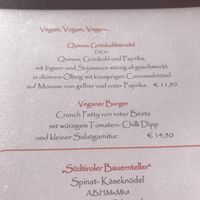 Menu  at Gasthof Fellhornstuben in Oberstdorf