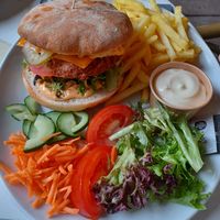 Vegan burger from 'Greenway' at Parkkaffee in Ghent