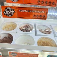 Orange = vegan flavors  at Local Creamery in Plano