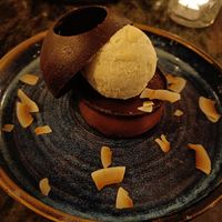 Chocolate and coconut tart at Cyprus Avenue in Belfast