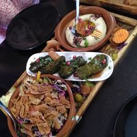 Shared vegan platter at Tamy in Brussels