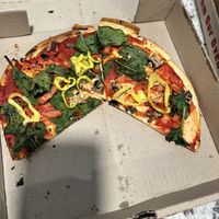 Gluten free vegan pizza with veggies   at Hambones Pizza in Cheyenne