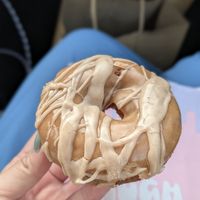 Apple cider cake (Sept 2026 seasonal flavor) at Dough Joy in Seattle