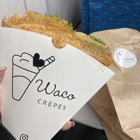 in shinkan-sen. Lol #Veganuary at Waco Crepes  in Kyoto