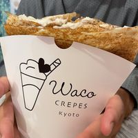 Cinnamon cream crepe   at Waco Crepes  in Kyoto