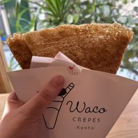 Cinnamon sugar crepe  at Waco Crepes  in Kyoto