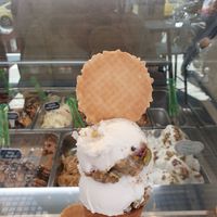 Greek yoghurt icecream in waffle cone €3.20 at Plan(e)t Ice Cream in Athens