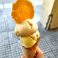 Banofee and pistachio flavors at Plan(e)t Ice Cream in Athens