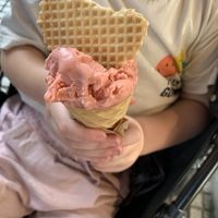 Strawberry Love cone  at Plan(e)t Ice Cream in Athens