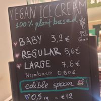 Prices at Plan(e)t Ice Cream in Athens