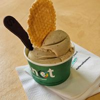 PISTACHIO creamy but lack a bit flavor. at Plan(e)t Ice Cream in Athens